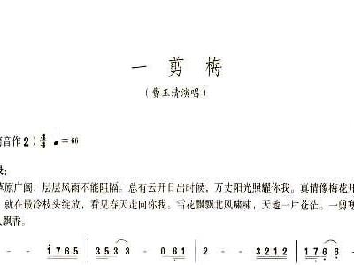 一剪梅 笛子谱,箫谱 简谱